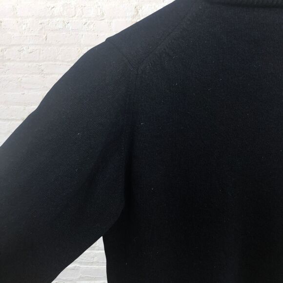 Franck Olivier Paris Sweater 42 Black Turtleneck Ribbed Vintage France L - Picture 6 of 12